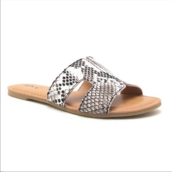 🆚SNAKE PATTERN SIMPLE SLIDE SANDAL - Picture 3 of 4